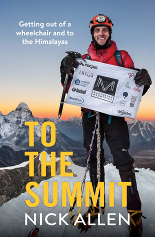 book cover for Nick Allen - Mastering Mountains- RNZ interview
