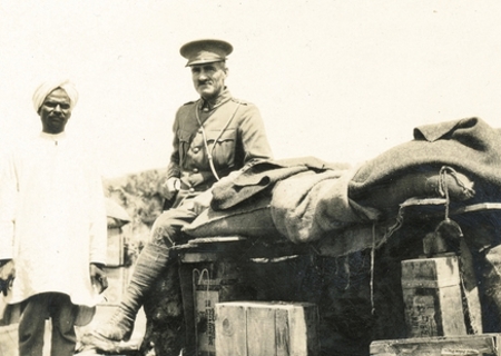 <p>Lieutenant Colonel William Malone with Naran Sammey. Photo courtesy of the Malone Family.</p>