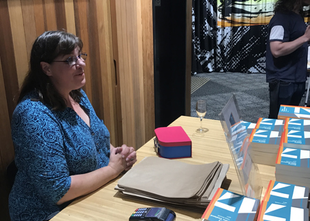 <p>Rachel Cooper from Paradox Books had a brisk trade.</p>