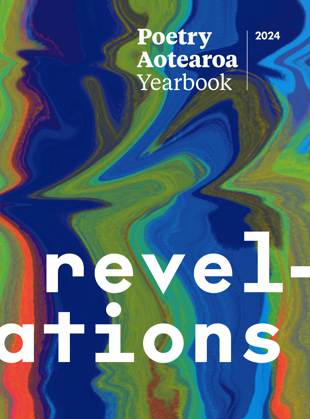 book cover for 10 Questions with Tracey Slaughter, editor of Poetry Aotearoa Yearbook 2024
